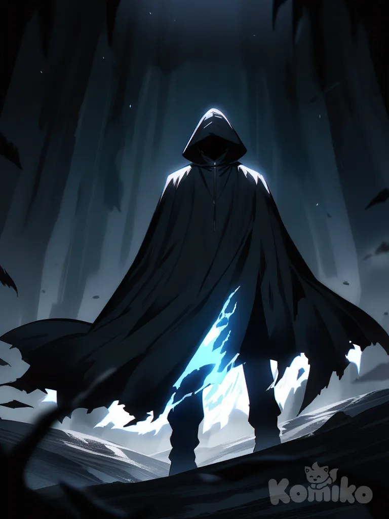 Positive prompt
full body, back-view 45°, mysterious young man, 185 cm, slim athletic, black high-collar cape always fluttering in strong wind, jagged torn hem, hood deeply covering face, inside pure darkness, only cold white glowing eyes visible under hood, cinematic rim light, moonlight, dark fantasy, anime style, ultrasharp, 8k, dynamic pose --ar 2:3 --style anime --v 5
Negative prompt
face reveal, no hood, cape still, bright colors, smile, extra limbs, lowres, blurry, text, watermark