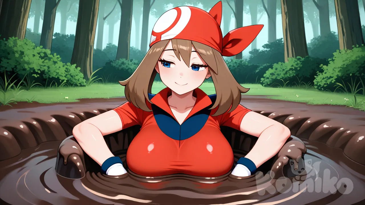 May partially submerged in mud up to chest