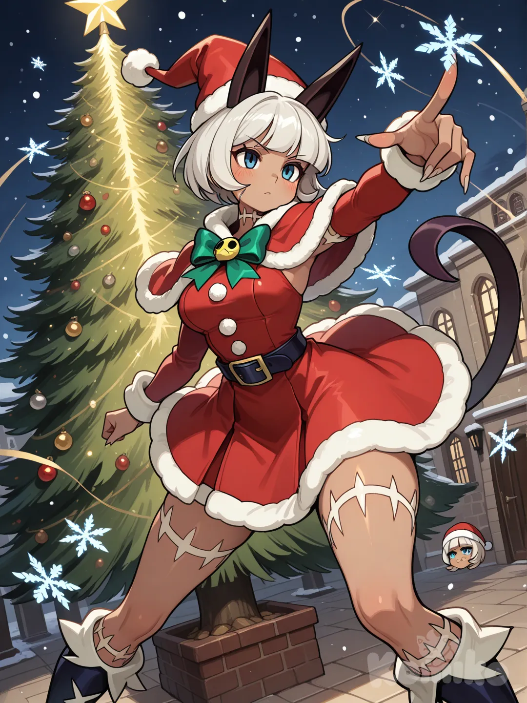 Ms. Fortune (Skullgirls), en ropa navideña