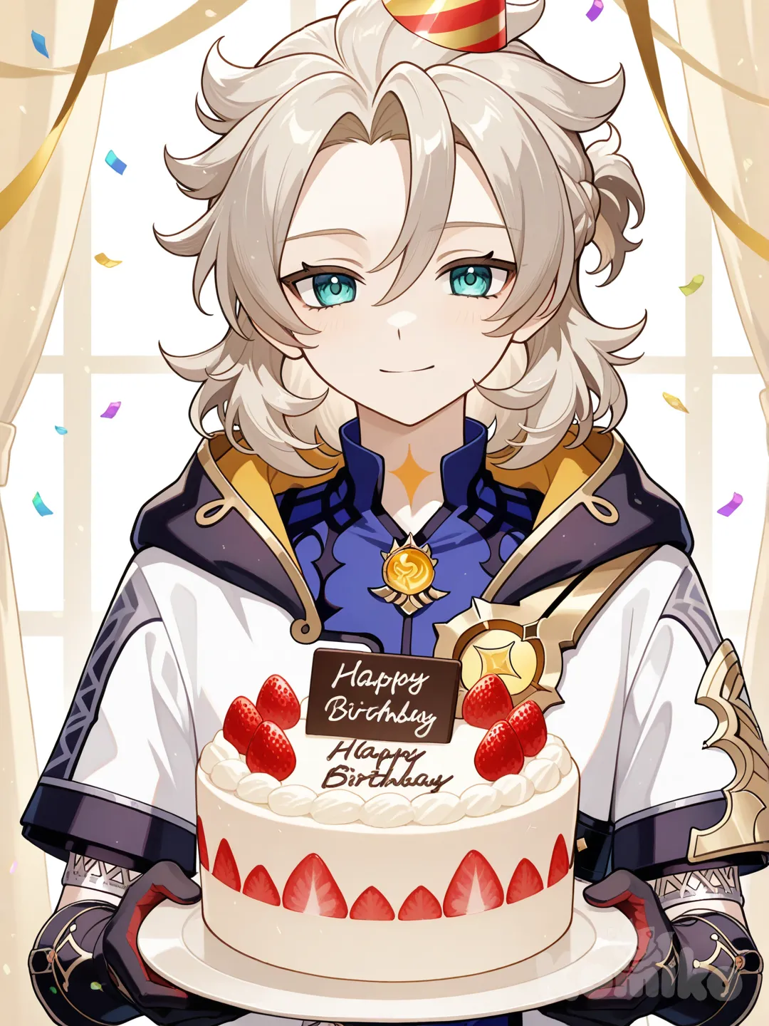 albedo (genshin impact), happy birthday