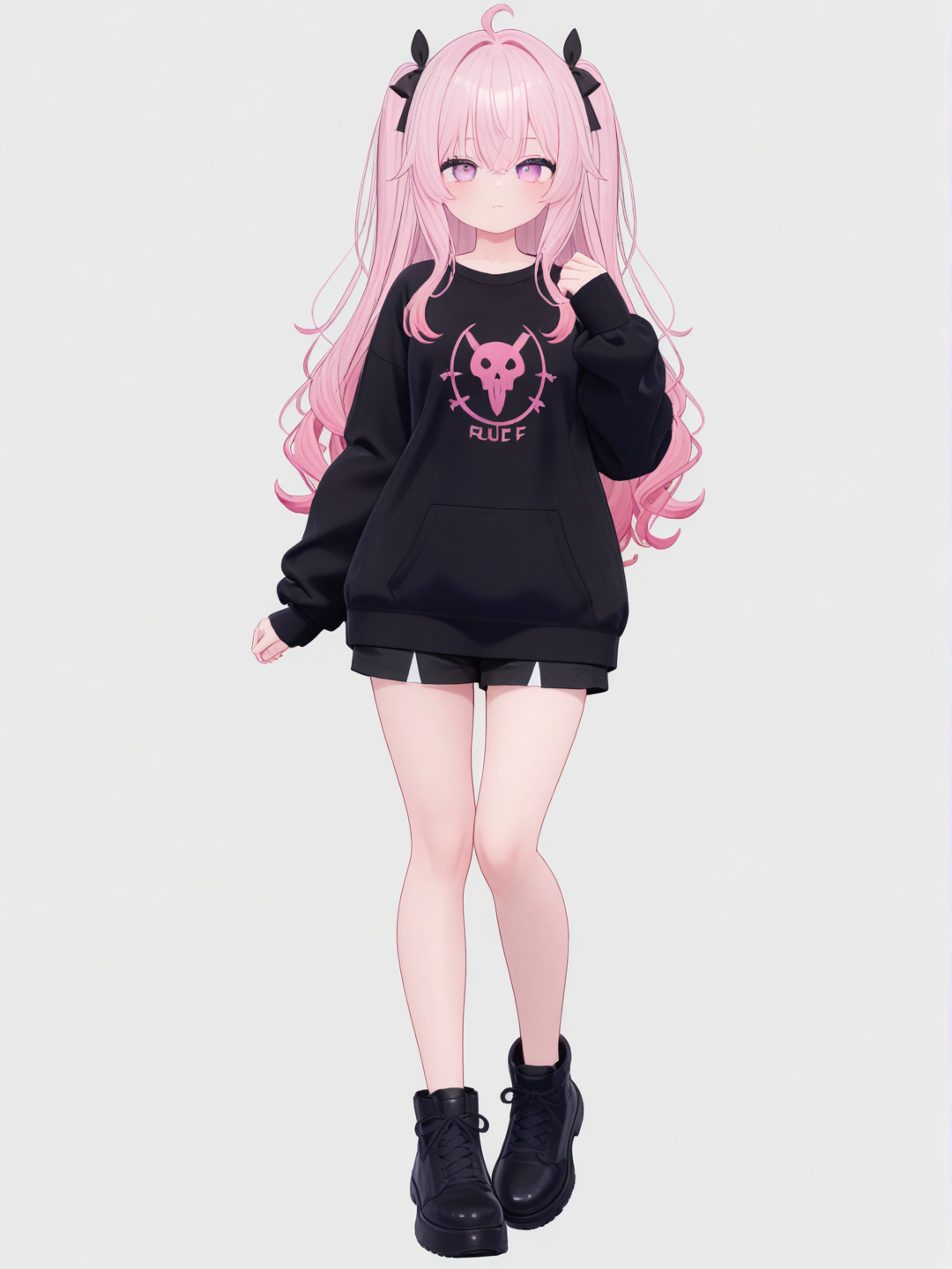 This cute girl looks like My Melody mixed with Kuromi in real life. 