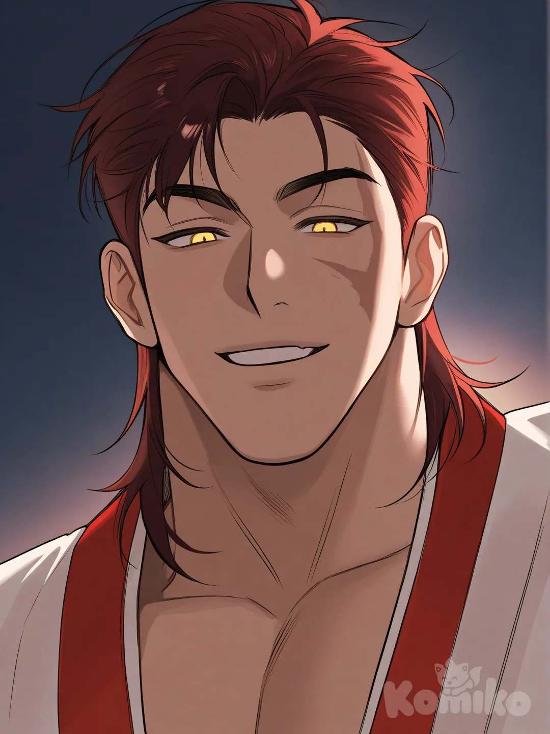 [muscular-manhwa-style], chinese clothes