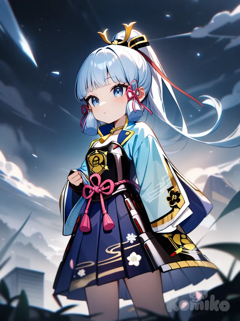 kamisato ayaka, chibi, standing