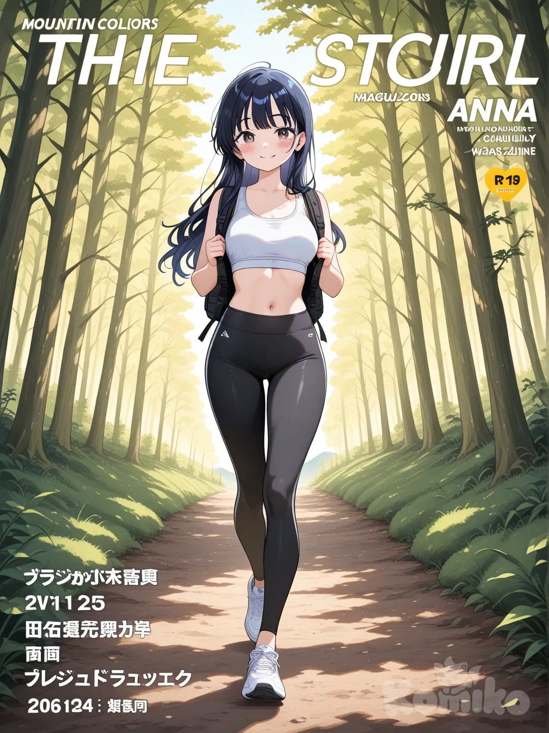 Yamada anna hiking in the mountain