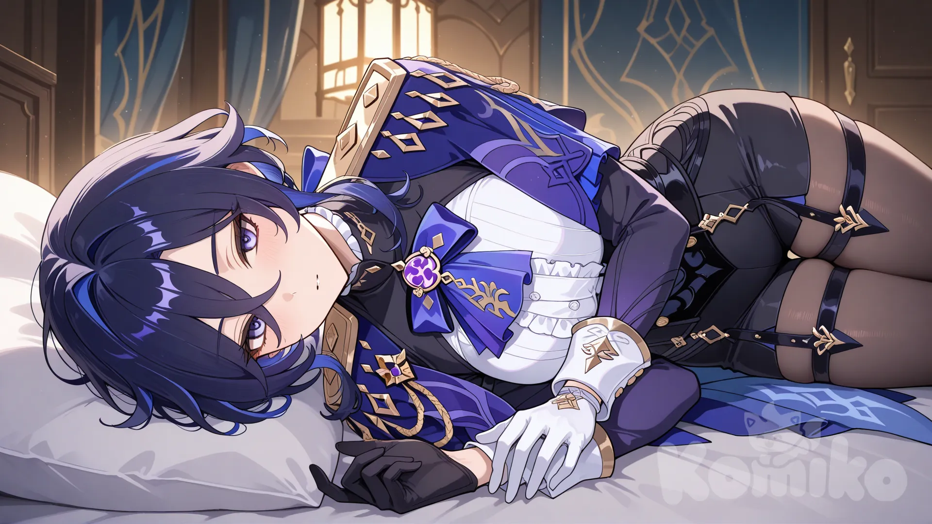 นอนอยู่เตียง@Clorinde_(Genshin_Impact)