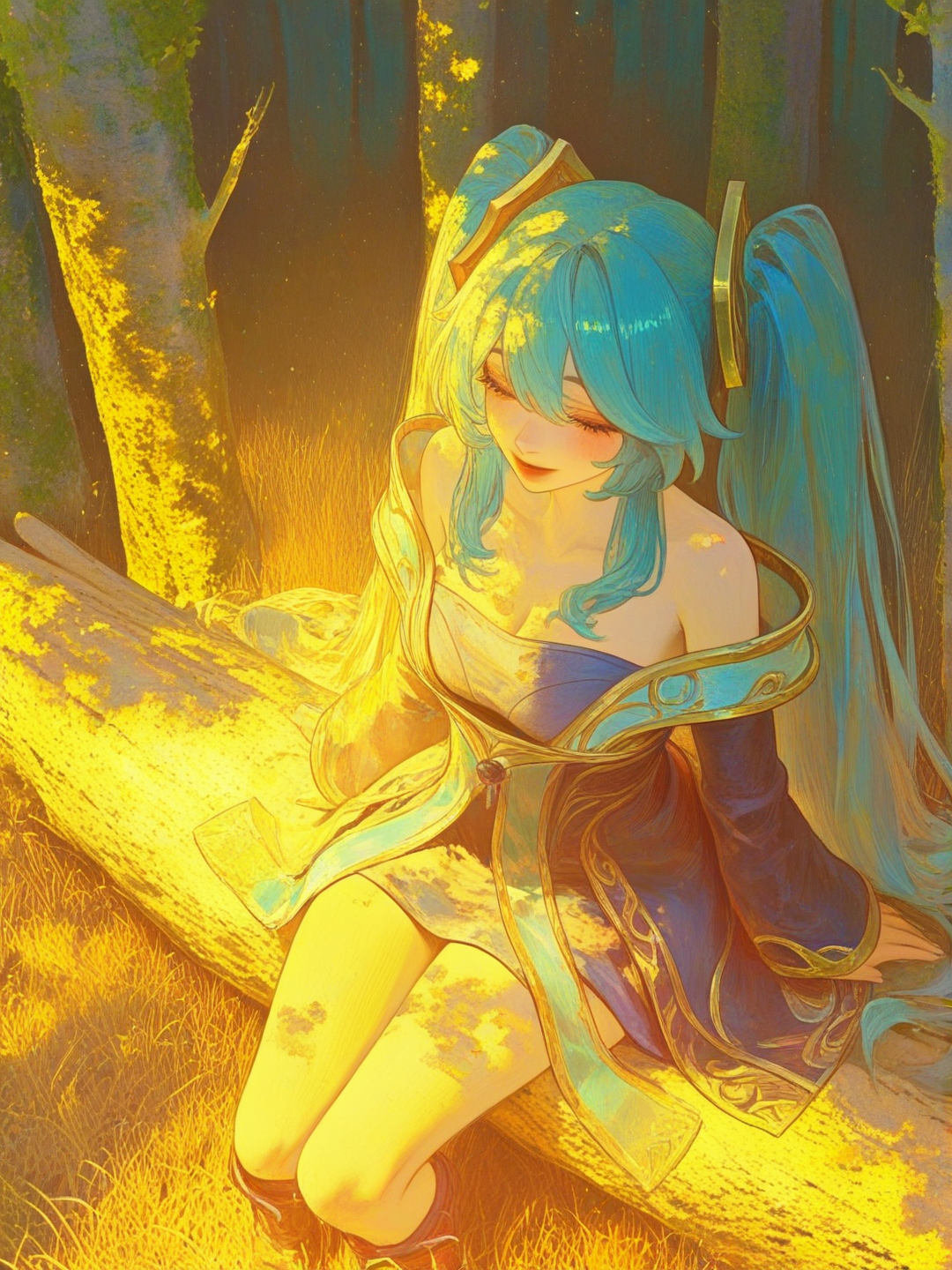 thinking about,, pentakill sona and kai'sa k/da, image size:1080x1440