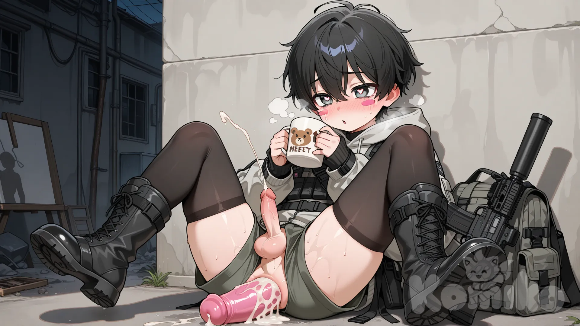 After the mission（There are some problems with the dildo, but overall, I feel that this image is quite cute.If you have some basic drawing skills, you can change it yourself.）