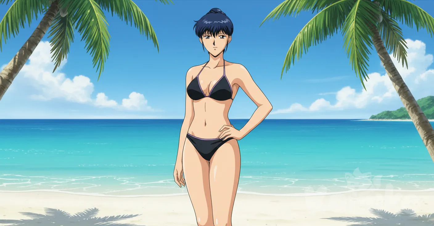 1girl, full body, bikini, beach