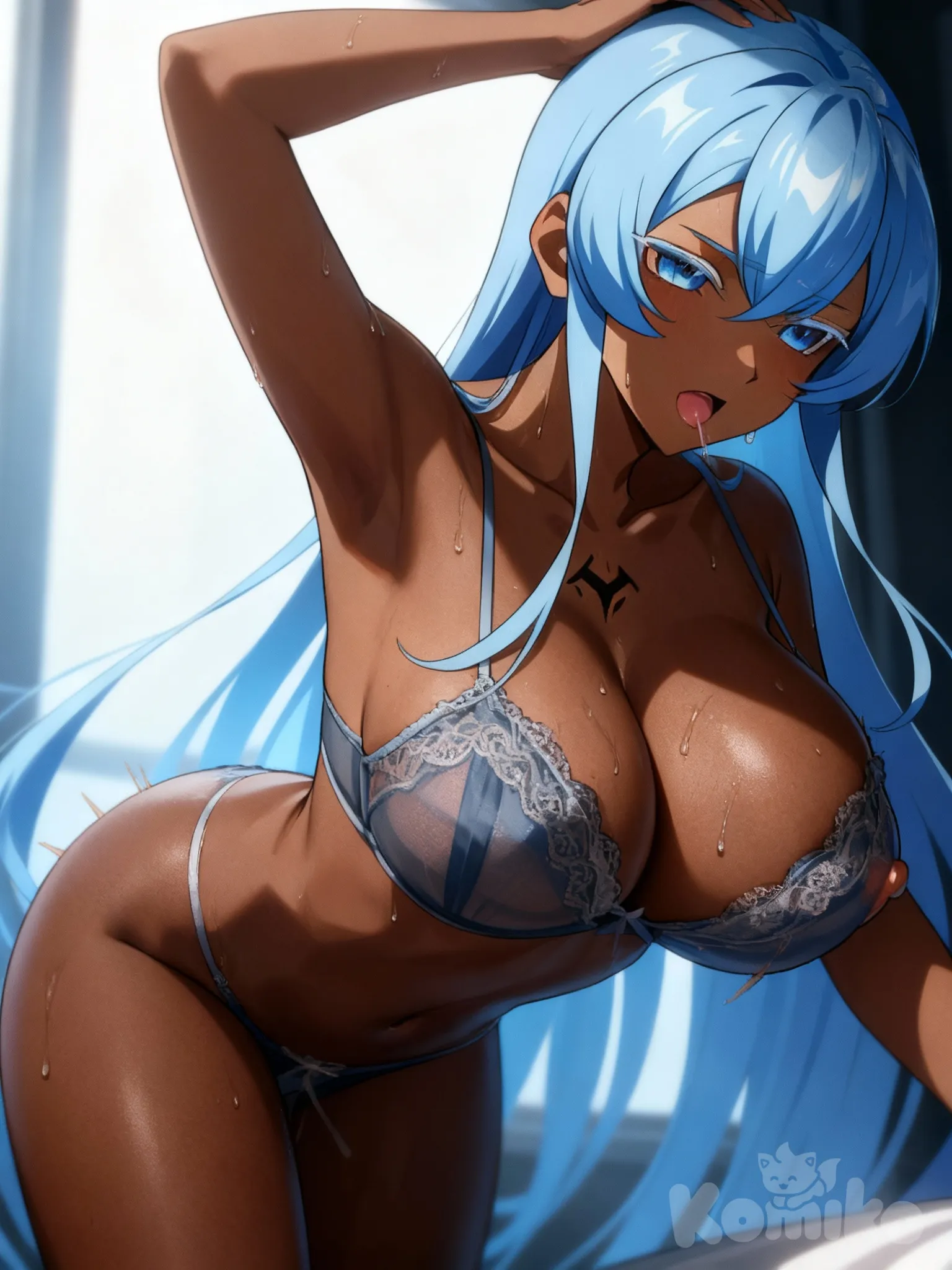 1girl, seductive pose, lingerie, sultry expression, soft lighting, intricate details, ultra-