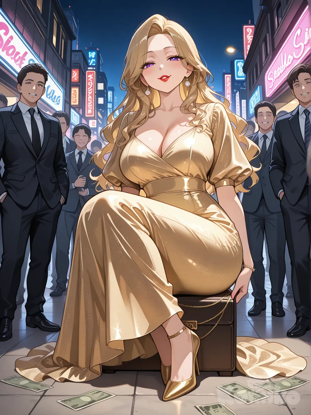 Hey, fellas, have ya heard the news
Ya know that Annie's back in town
It won't take long, just watch and see
all the fellas lay their money down
Her style is new but the face is the same as it was so long ago
But from her eyes a different smile like of the one who knows