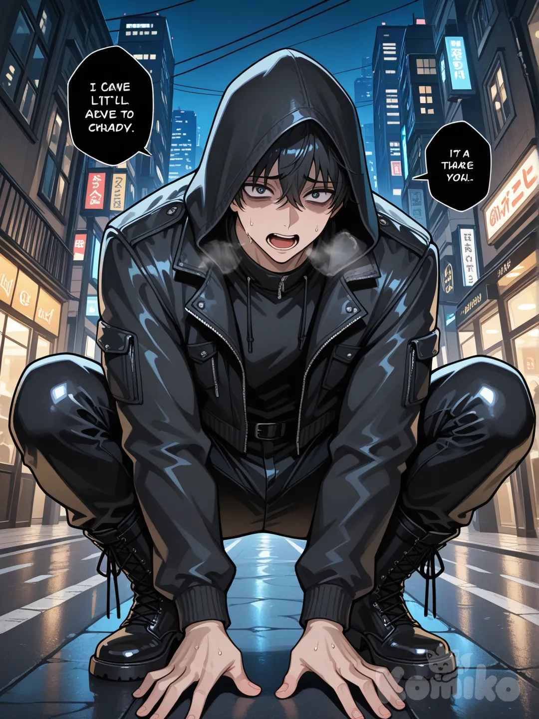 Out on the streets, I'm stalking the night
I can hear my heavy breathing
Paid for the kill, but it doesn't seem right
Something there I can believe in
Voices are calling from inside my head
I can hear them, I can hear them
Vanishing memories of things that were said
They can't try to hurt me now