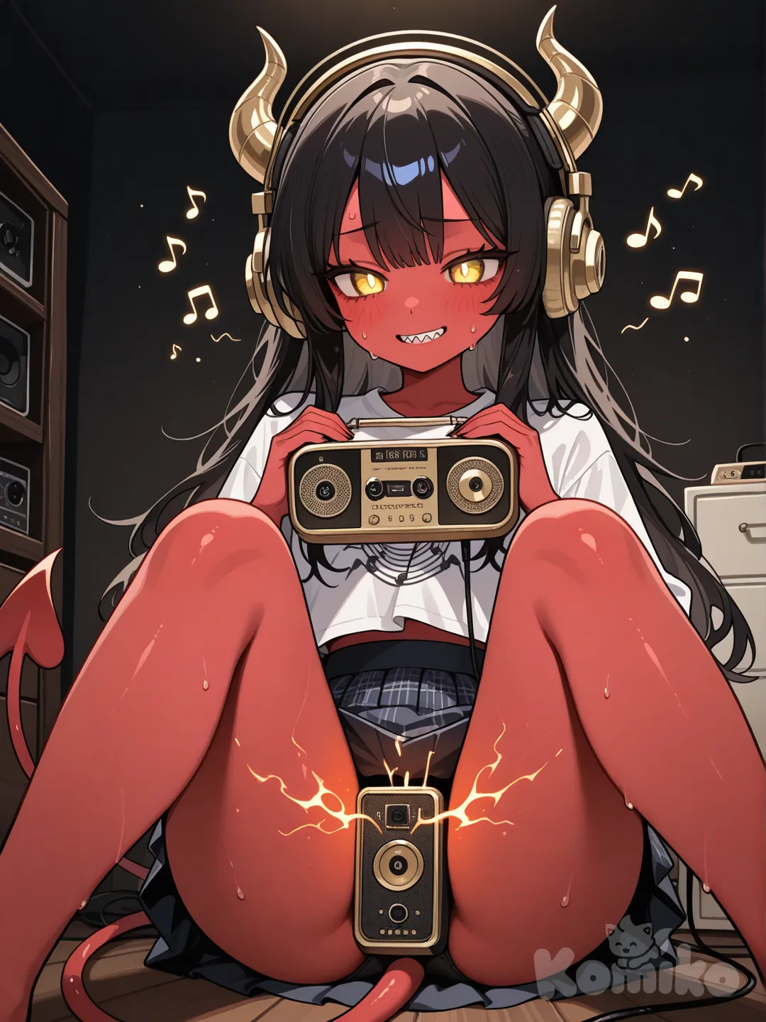 Hey you, hey you, Devil's little sister
Listening to your twisted transistor
Hold it between your legs, turn it up, turn it up
Low end is coming through can't get enough
A lonely life, where no one understands you
But don't give up, because the music do