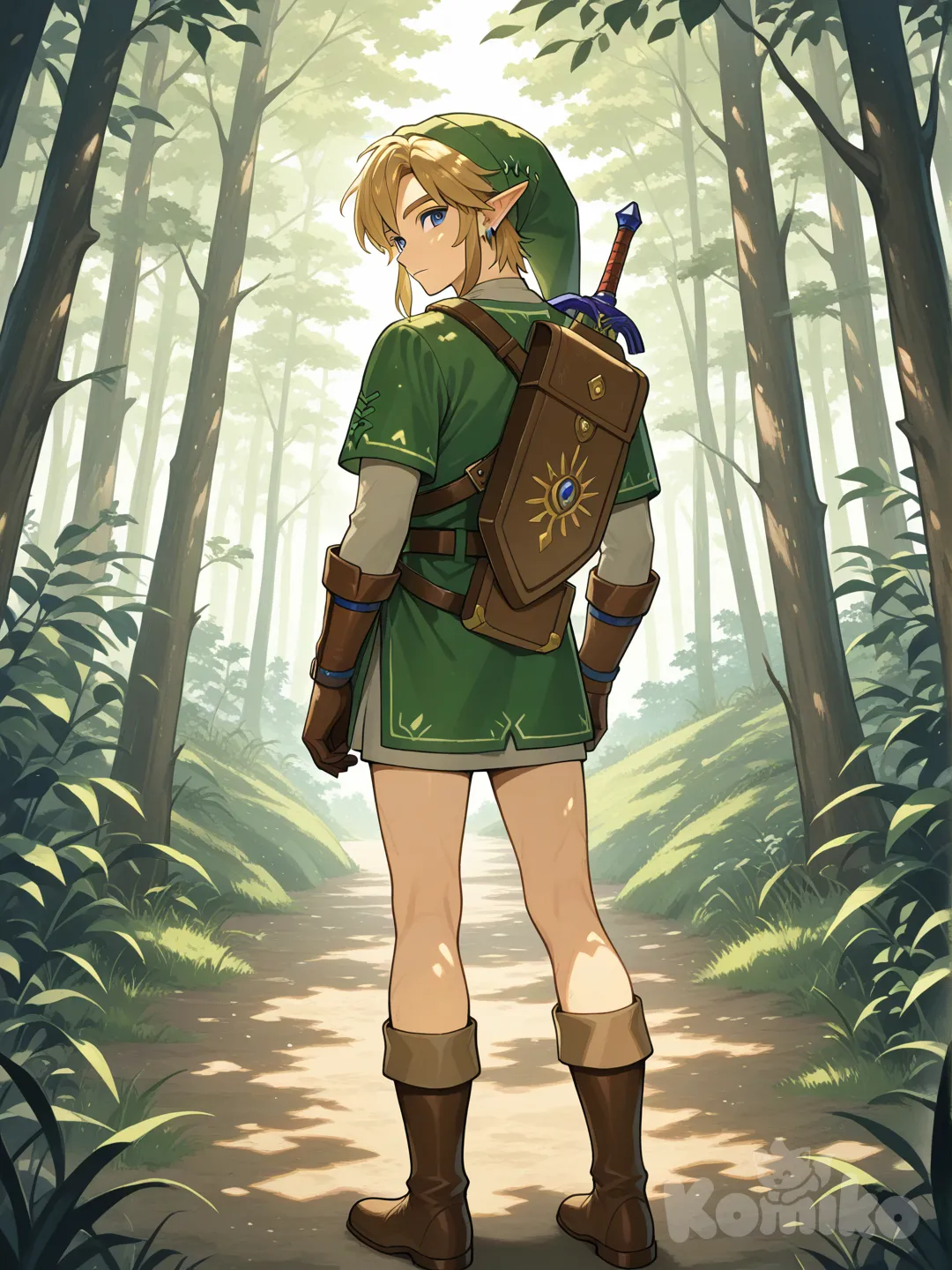 @Link, looking back, forest