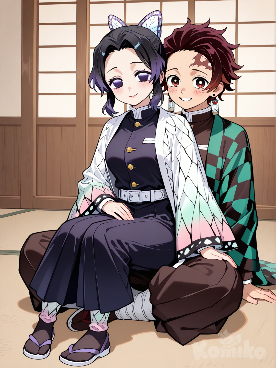Shinobu and Tanjiro
