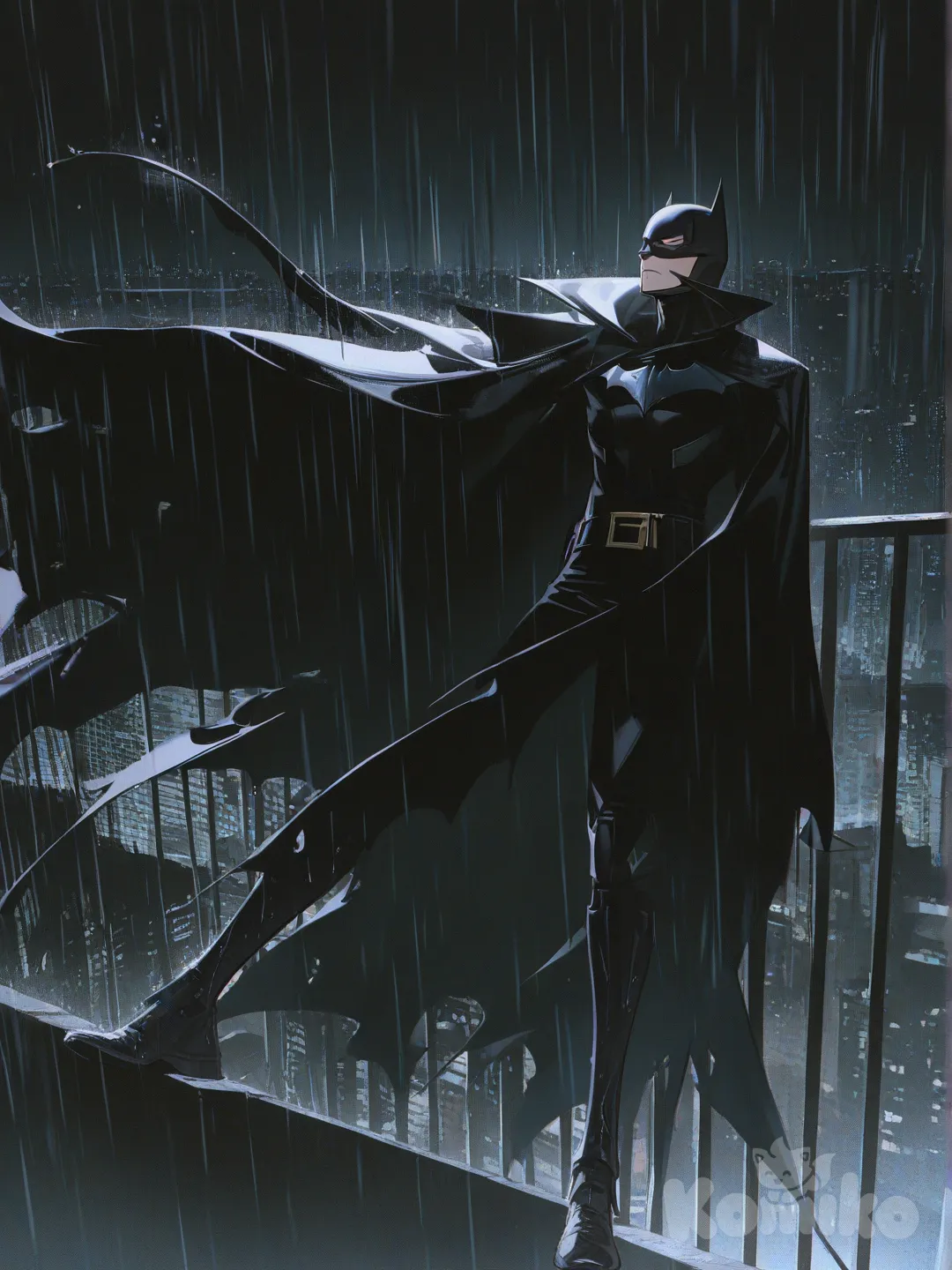 @Batman Noche lluviosa y oscura