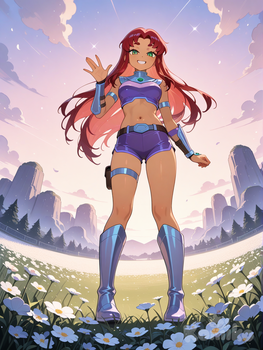 Starfire,  Saludo galáctico