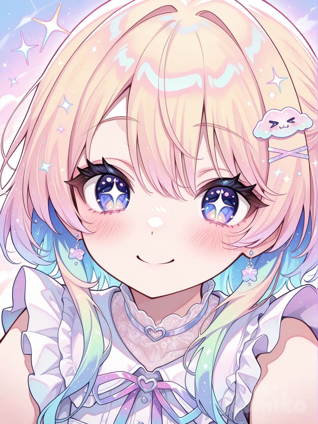 anime girl, cute expression, vibrant colors, anime art