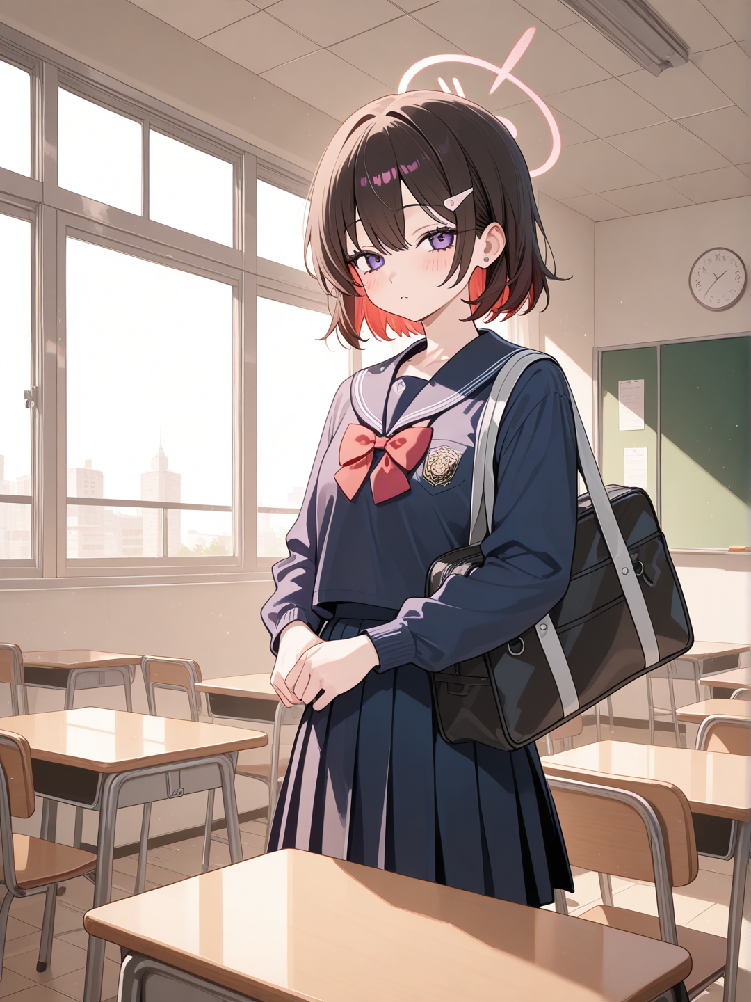 朝の教室,morning classroom