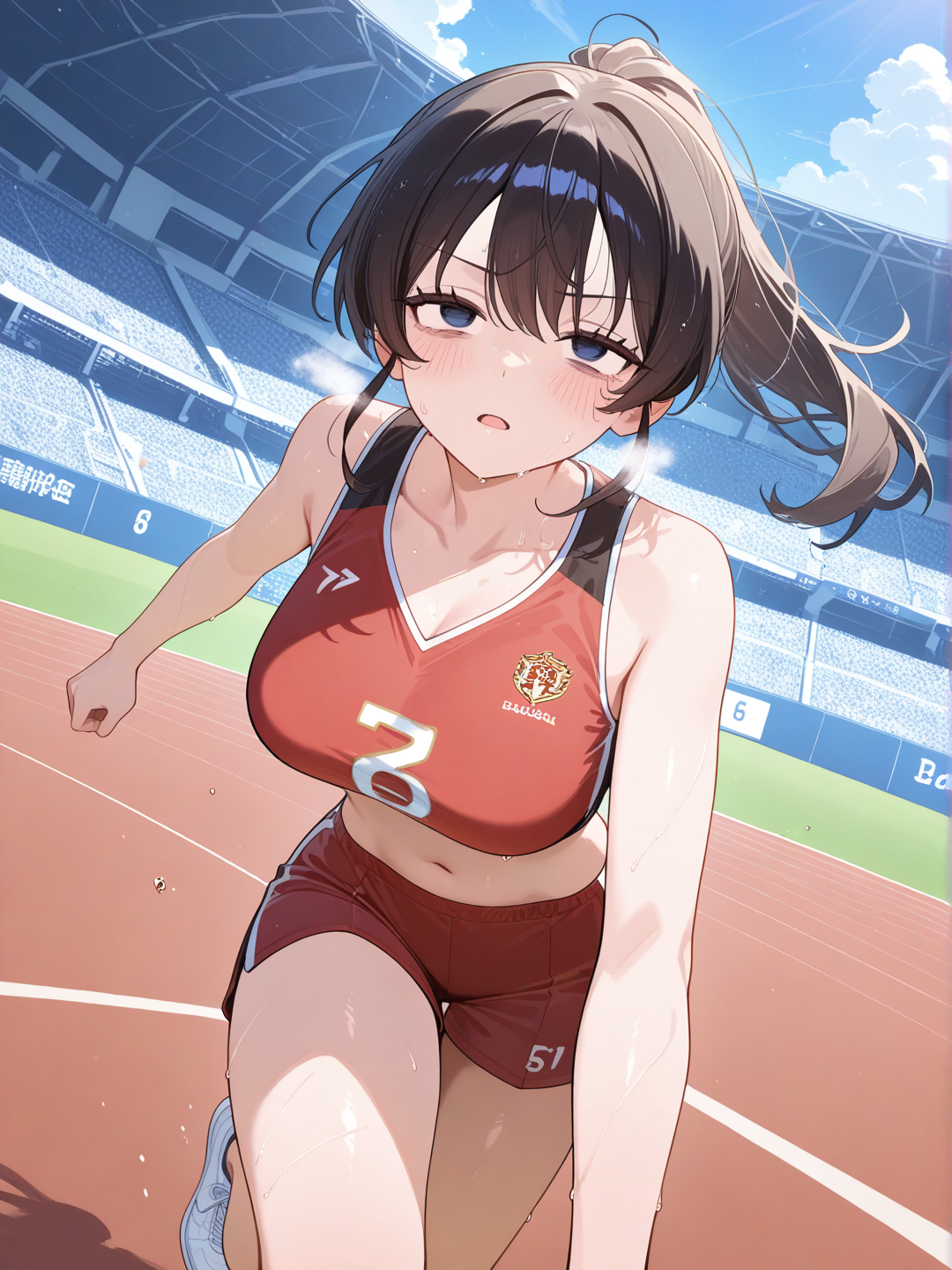 Track and field events make her dizzy