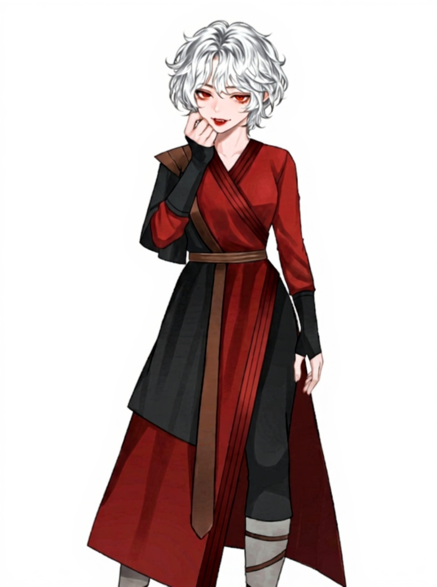 1girl, 1000062348, white hair, fighting scene, single character, full body, looking at viewer, anime style, simple background, white background