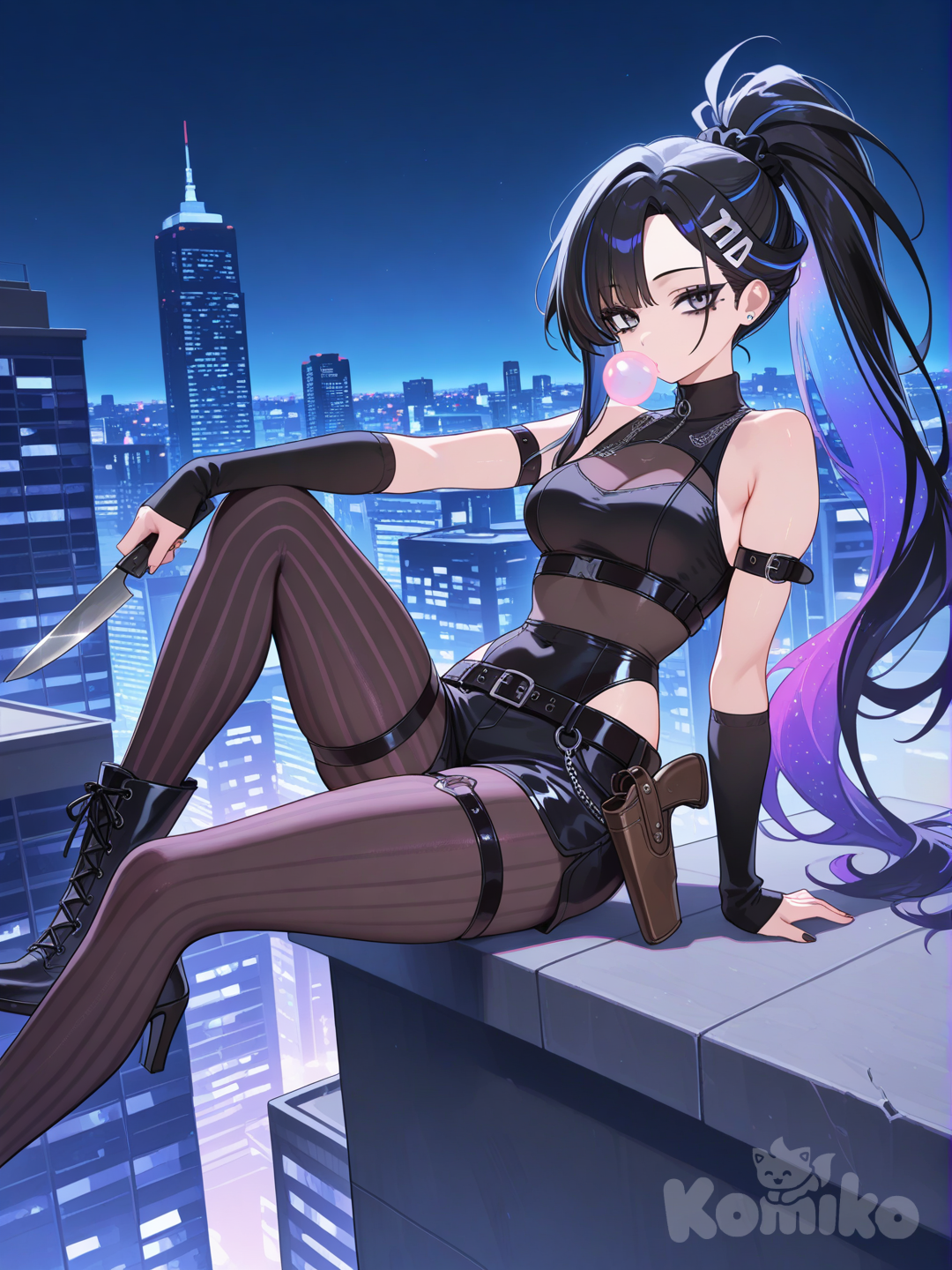 An agent resting, waiting for her next mission