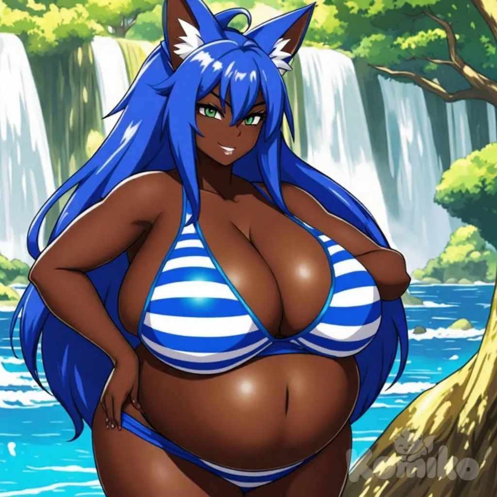 A pregnant gender swapped sonic the hedgehog as a humanized fox-dragon