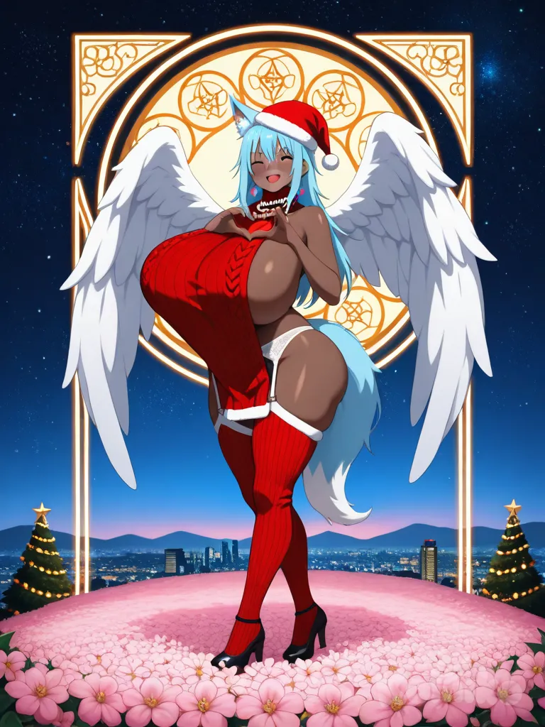 A Dark-Skinned Christmas-New-Years Fox-Angel Rimuru Tempest