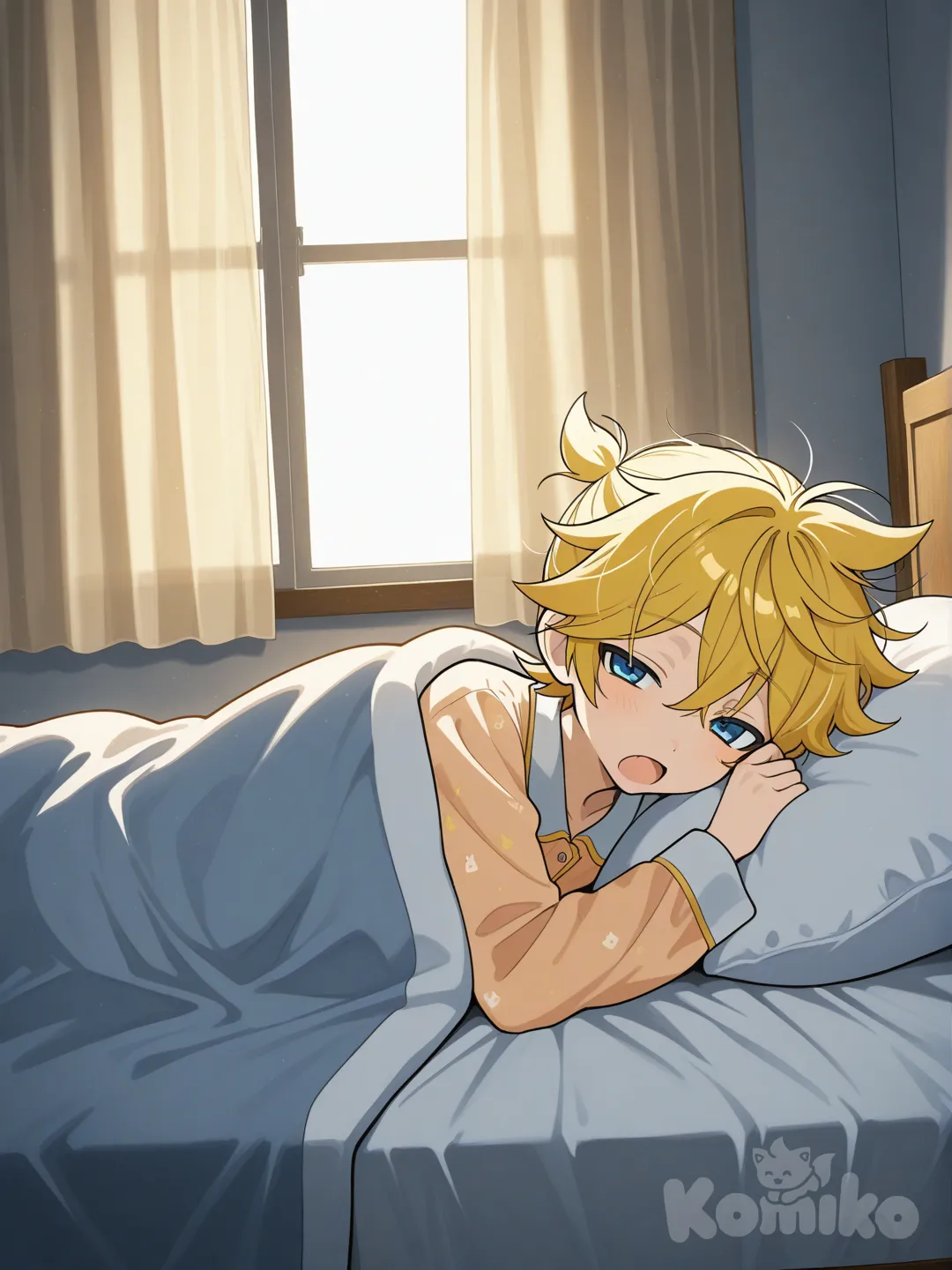 @Kagamine_Len, 天亮了還是賴床