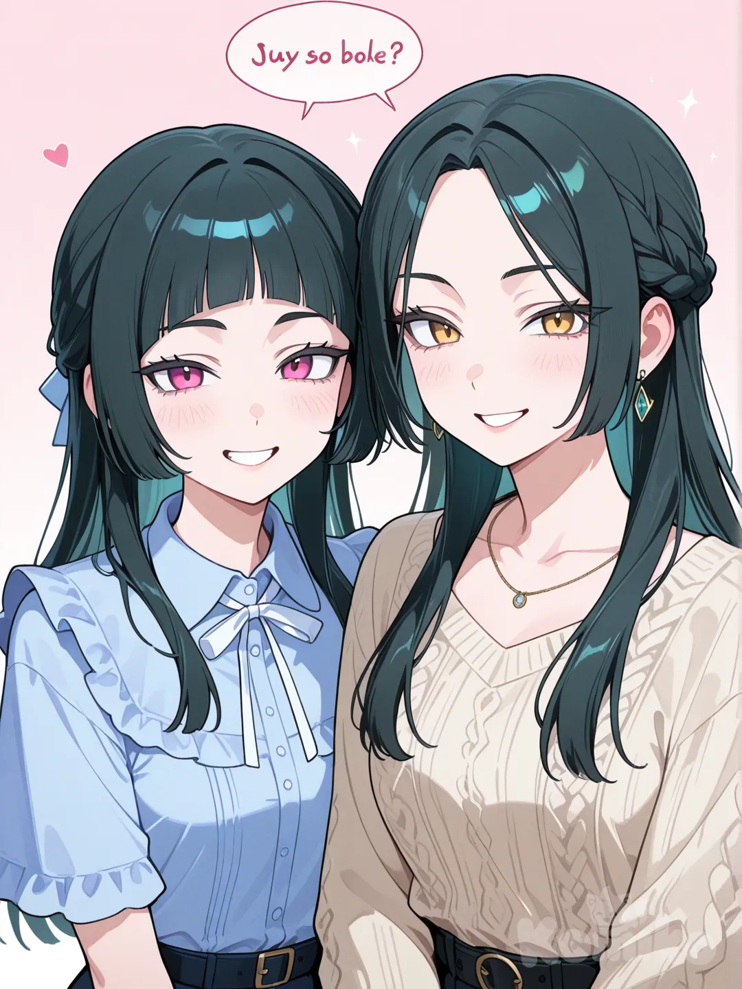 Hoshimi miyabi and Jane Doe talking with each other