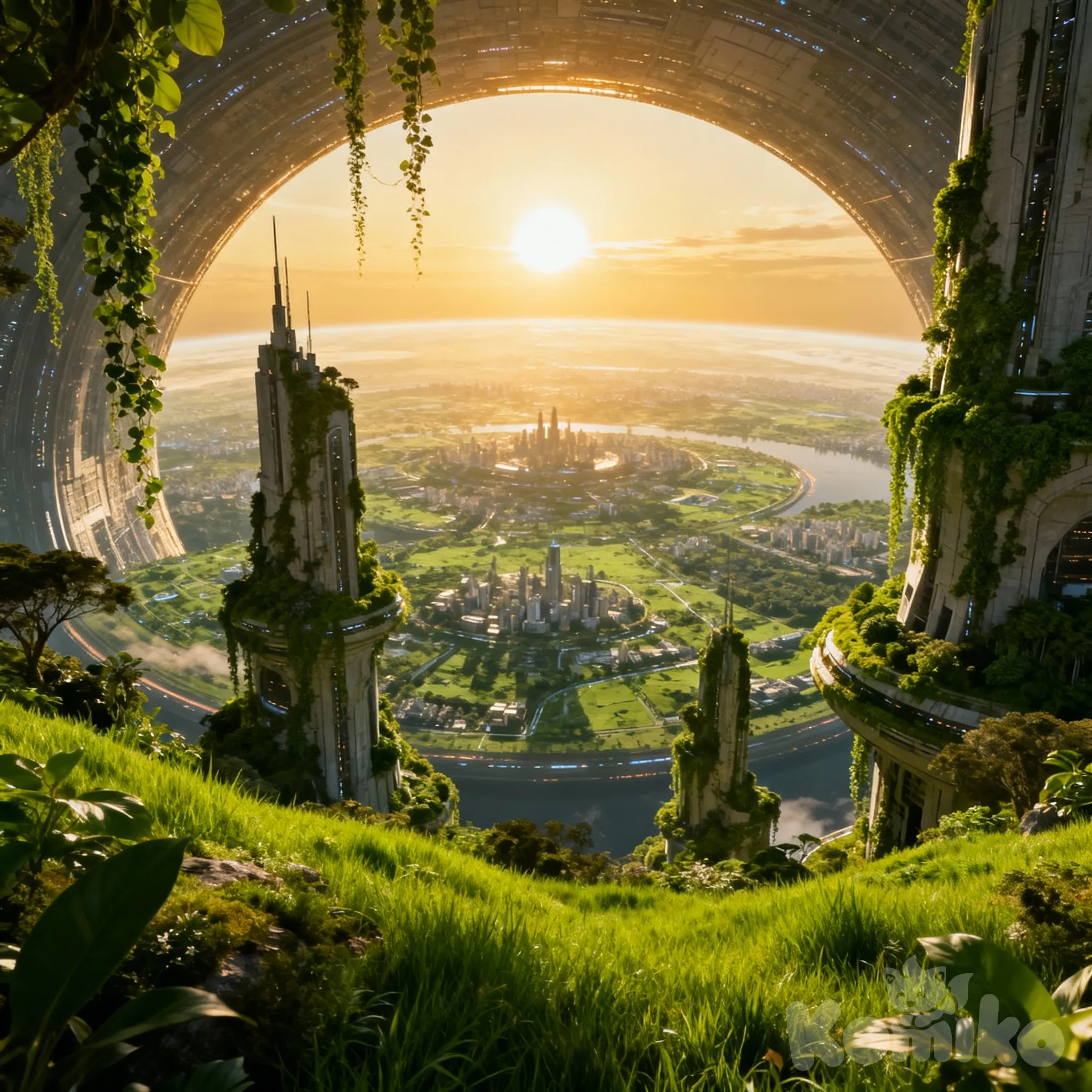 Futuristic green city