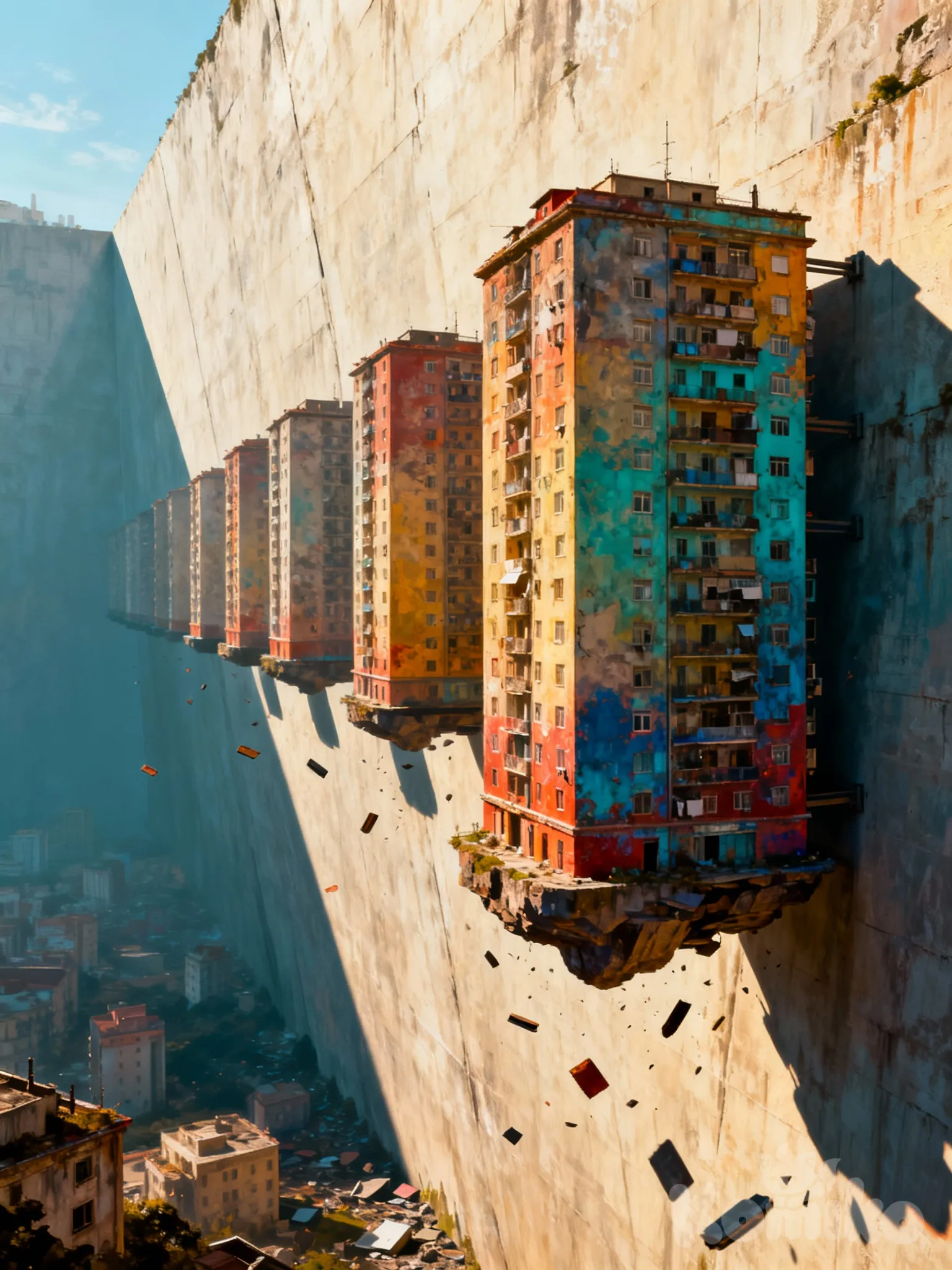 Weird dystopian apartment complex