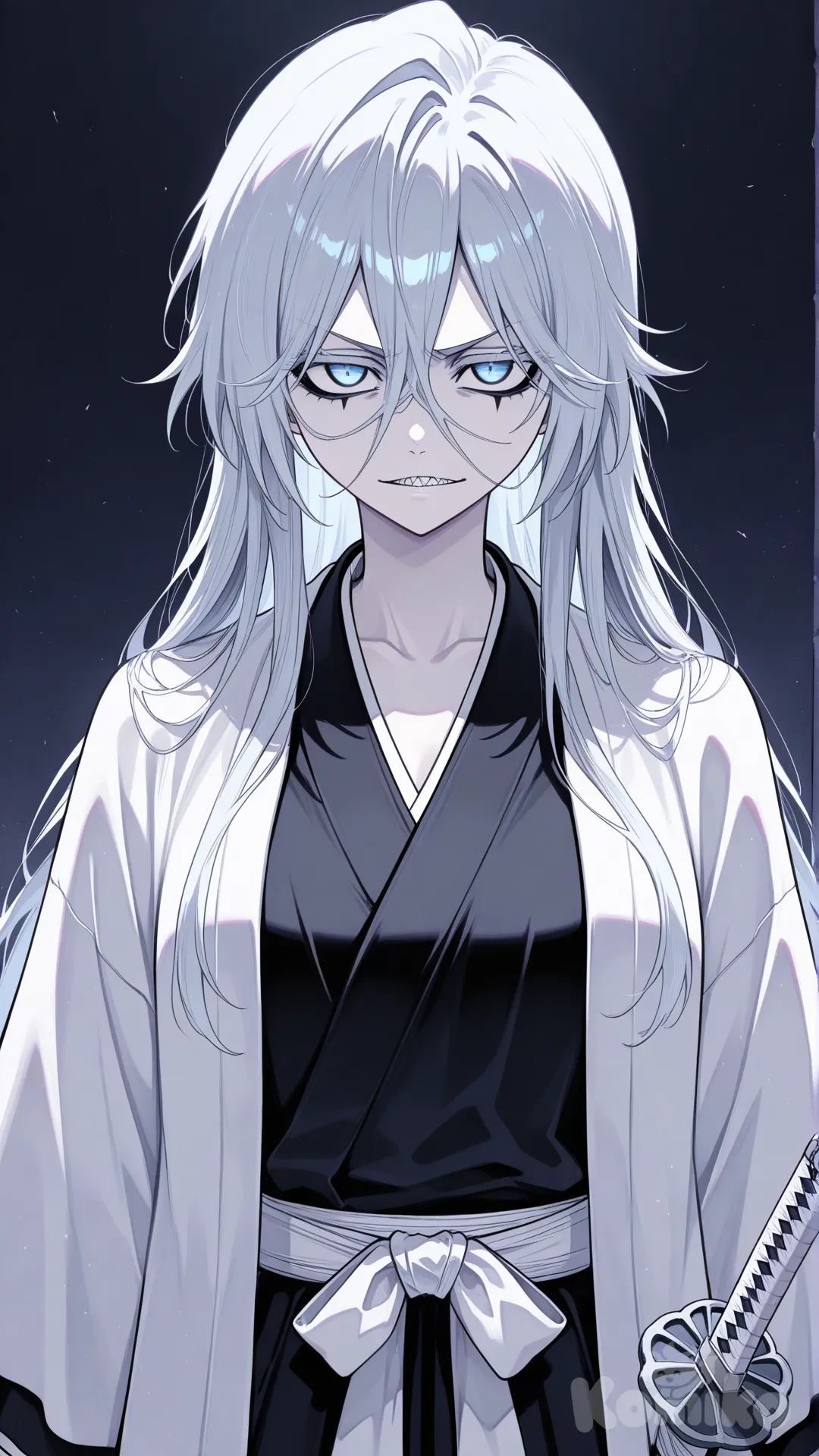 Let’s create a bleach soul reaper female she looks scary her eyes are sharp and Beautiful her body perfect