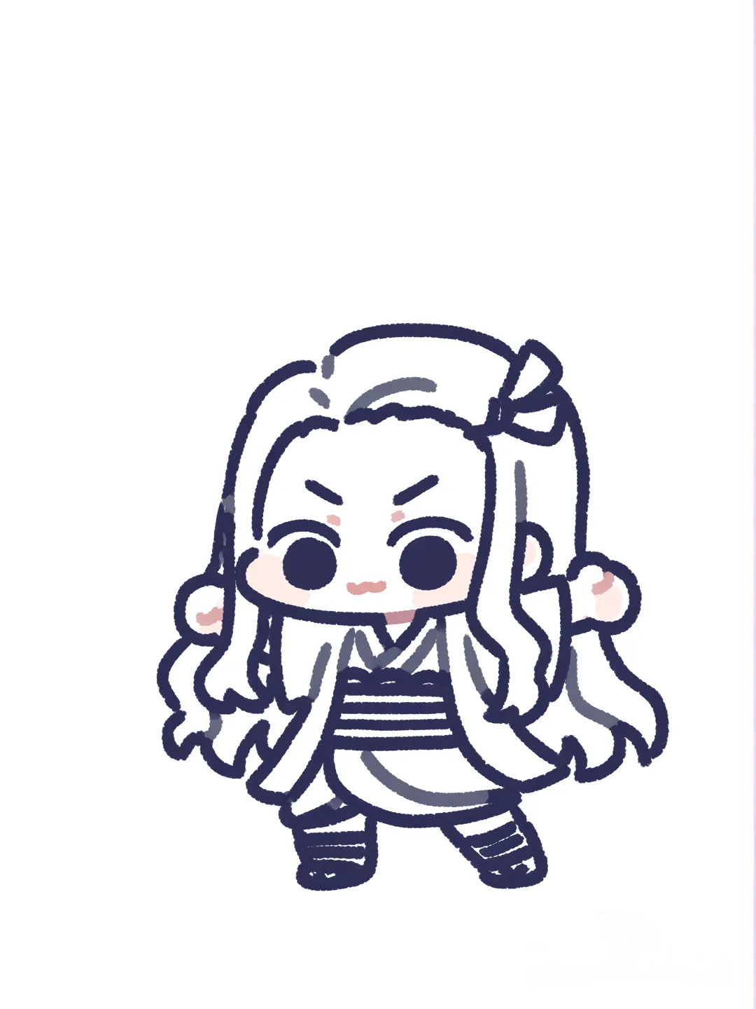 Chibi Nezuko Coloring Sheet