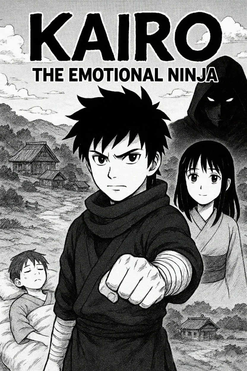 In the forgotten village of Parilla, hidden among misty hills and broken fields, a boy named Kairo was born into hardship. His mother was frail and his younger brother, Renji, was bedridden, unable to move his arms or legs due to illness. Poverty and famine shadowed their home, yet Kairo’s eyes always burned with determination. While other children played and dreamed freely, he carried the weight of his family on his shoulders.
Kairo’s world was shaped not only by hunger but also by the ancient energy known as Chakra of Emotion. Unlike ordinary chakra, this force was tied to human feelings: white for grief, blue for hope, red for rage, and black for ultimate despair and hidden strength. Unknown to him, Kairo was born with the rarest of them all—the Black Chakra, a power feared across generations. But this gift lay dormant, waiting for the storm of his life to awaken it.
Kairo’s greatest dream was not to become a leader or a symbol of power. Unlike the great heroes of legend, he didn’t long for titles or glory. His dream was simple but profound: to prove that even someone who starts as nothing, a so-called loser, can rise to become the strongest. His journey was not about recognition, but about hope—showing the world that pain could become strength.
Standing by his side was Hana, a childhood friend with quiet strength. She supported Kairo’s reckless ambitions, always watching from the shadows of his struggles. Secretly, her heart carried a deep love for him—silent, unwavering, like a flame sheltered from the wind. While Kairo fought for survival, Hana became the anchor that kept him from drowning in despair.
Renji, Kairo’s brother, was the fragile heart of the story. Though bound to his bed, his willpower shone brighter than many warriors. He never complained about his condition, but Kairo knew the truth: Renji’s suffering was a daily reminder of the world’s cruelty. Every punch Kairo threw, every hardship he endured, was for the hope that someday his brother would smile again.
But light does not exist without shadow. In the silence of night, a hooded figure often appeared near Parilla’s borders. His name was Noctis, a master of forbidden arts who had long hunted the Black Chakra. He believed that through despair, one could unlock true dominance. Watching Kairo grow, he saw both a threat and an opportunity. The boy’s fate was tied to darkness, whether he accepted it or not.
Kairo’s path became a test of will: every challenge forced him to confront his emotions, to master the chaos inside. Each stage of chakra—white, blue, red—was like climbing a mountain, yet the summit remained shrouded. The Black Chakra, lurking in his soul, whispered temptations of destruction. Would he be consumed by it, or transform it into a force of hope?
The tale of Kairo is not just one of battles or jutsu. It is the journey of a boy who defies destiny, who chooses to rise not for pride, but for love, family, and the belief that even in the darkest night, strength can be born.
Thus begins the legend of Kairo: The Emotional Ninja.