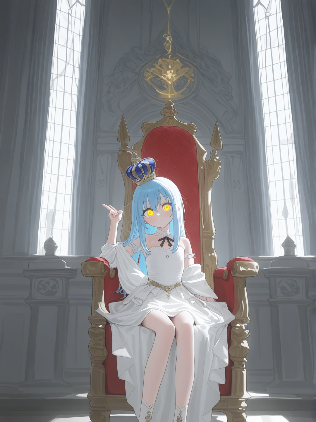 ririmuru, throne, winning, victory, [moody-glow-style]