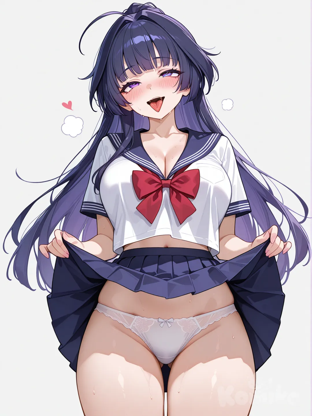 porn, @Raiden_Mei ponle un informe de colegiala japones muy sexy mostrando sus bragas y sacando la lengua