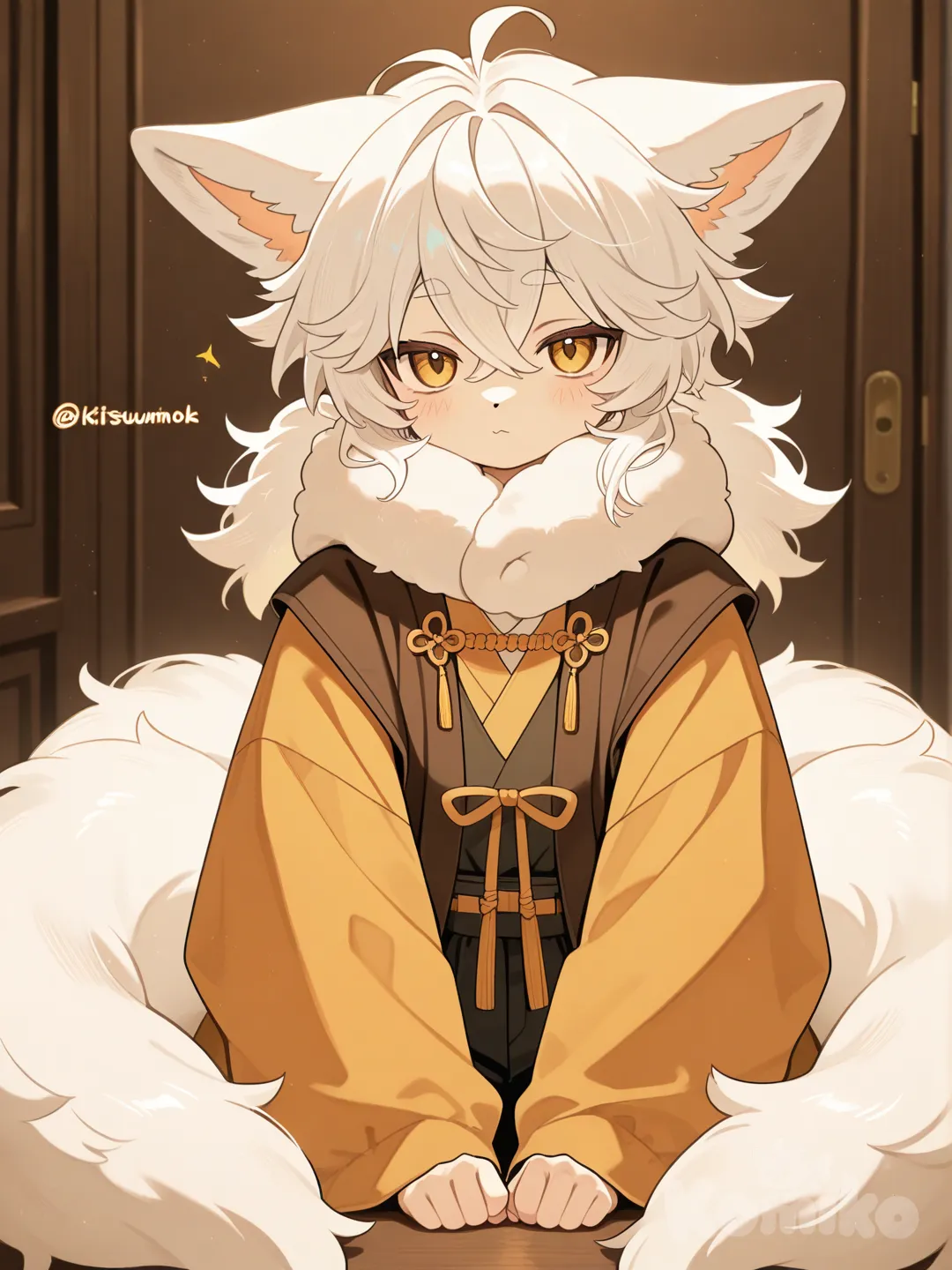 Kumin in his kitsune mood ~•+*🏮🧡