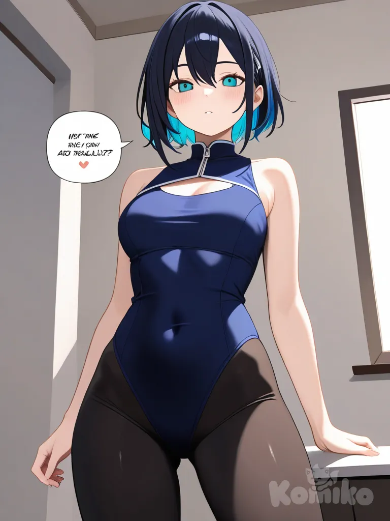 spider-gwen, changing clothes, white micro bikini underneath her spider-suit, face showing, hip dips, fit stomach, bikini-top pulled open, nipples exposed, petite body, skinny, medium breasts