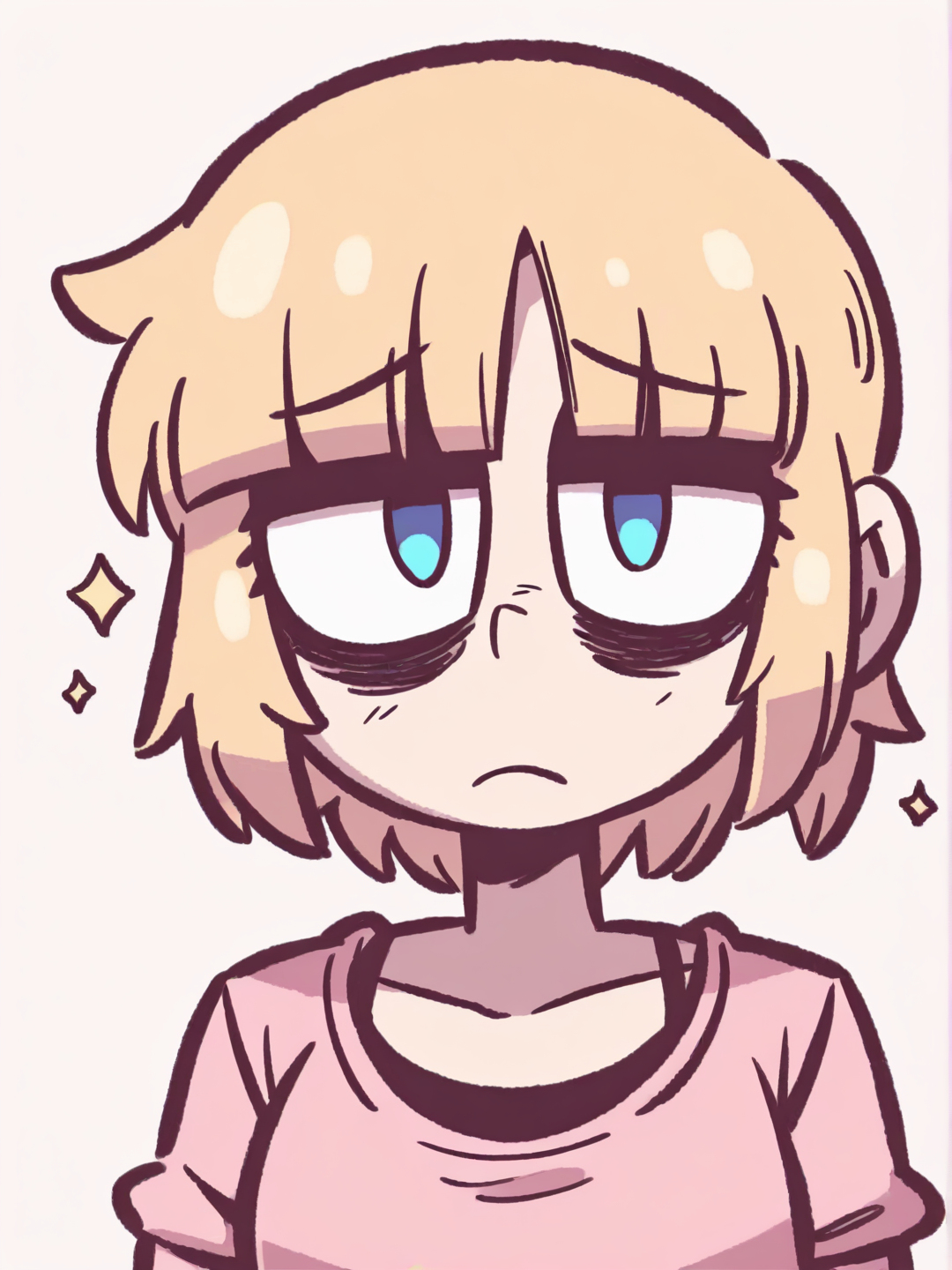 [helltalker-style] , @my-png-hPpk as a teenager looking sad with tired bags under her eyes