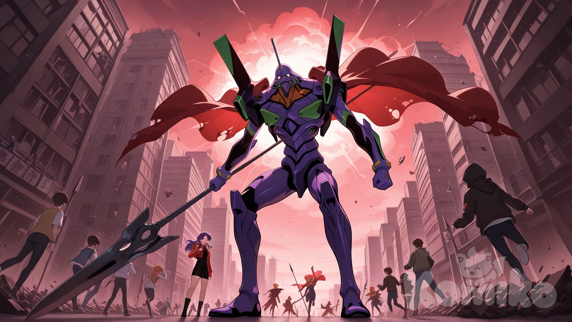 As the darkness falls, and the world itself calls, he will spread his wings as the battle begins. May the world lay claim to the hero's name. The third child lights the flame.