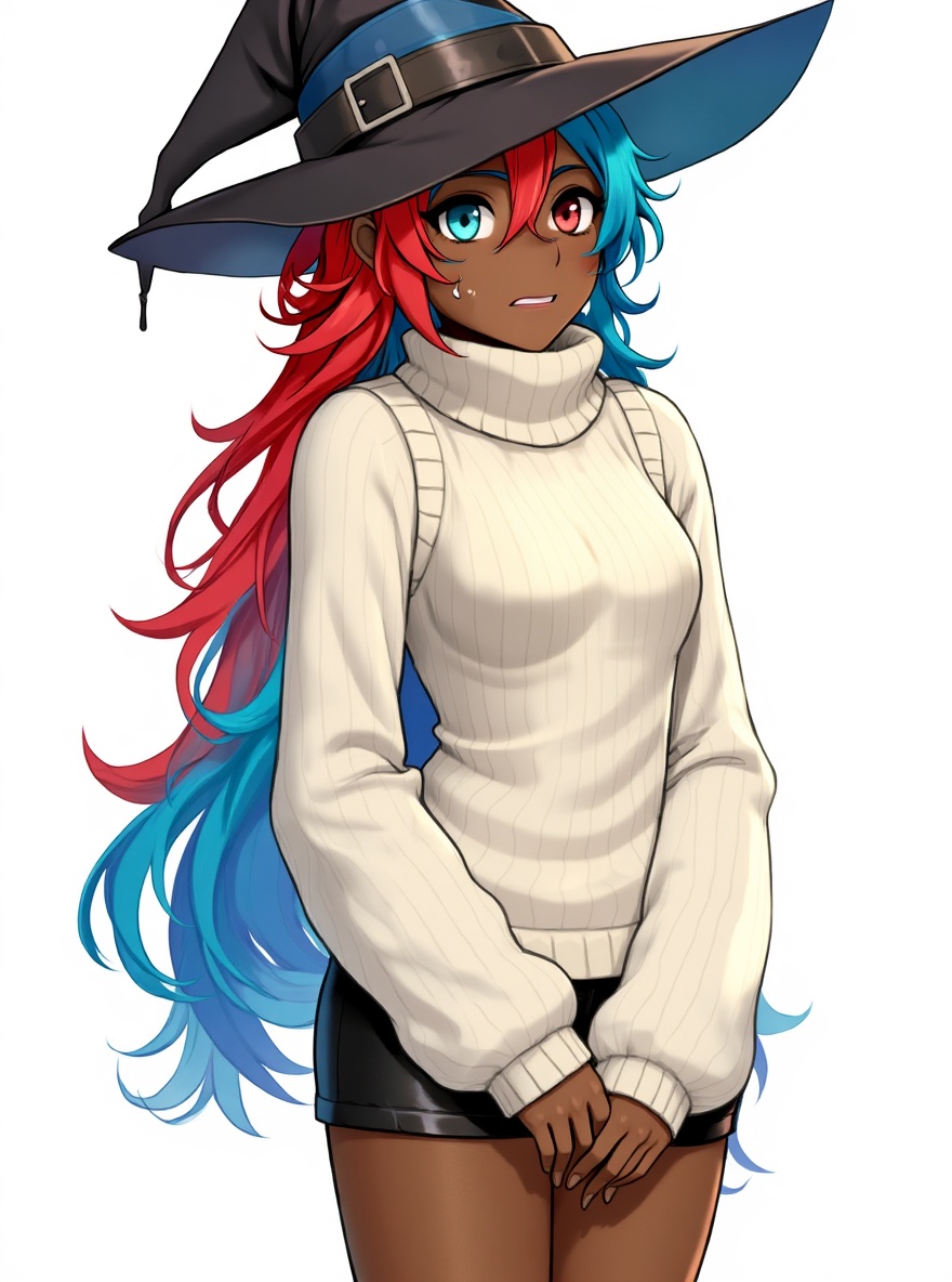 Didkuj is trying on a new sweater, but mysteriously she seems nervous about something?