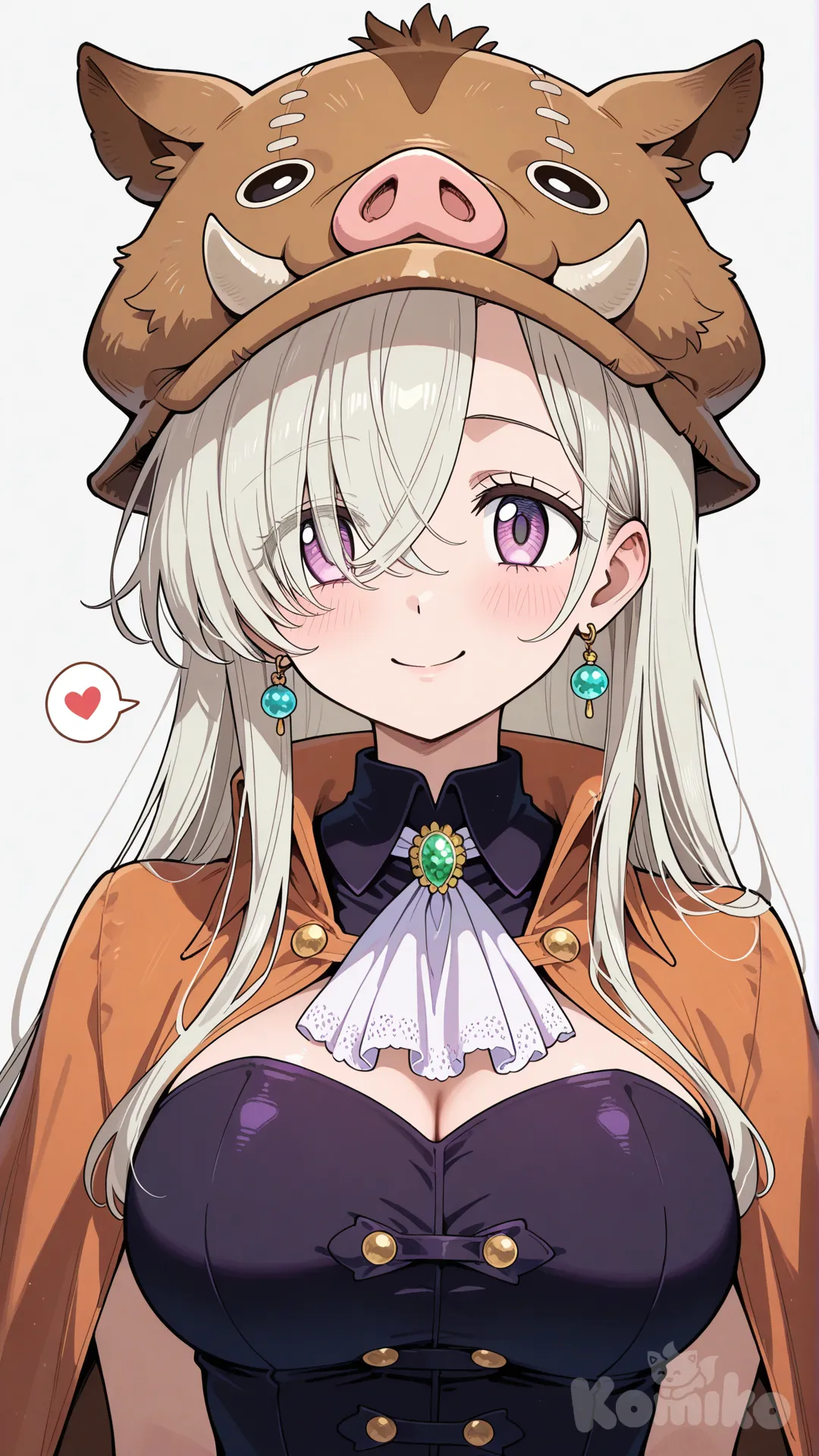 nanatsu no taizai, Elisabeth liones, chapéu de javali