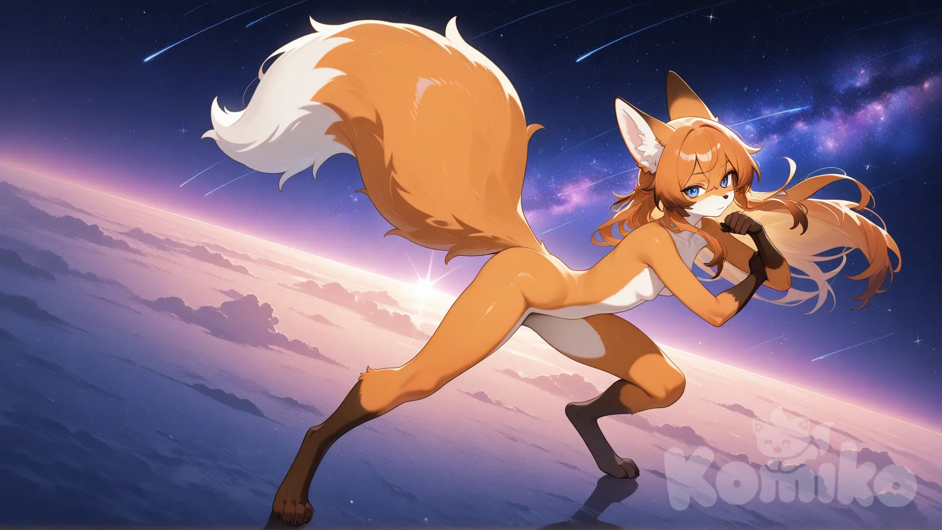 @wicki-2ShJ the fox femboy, wallpaper, galaxy background