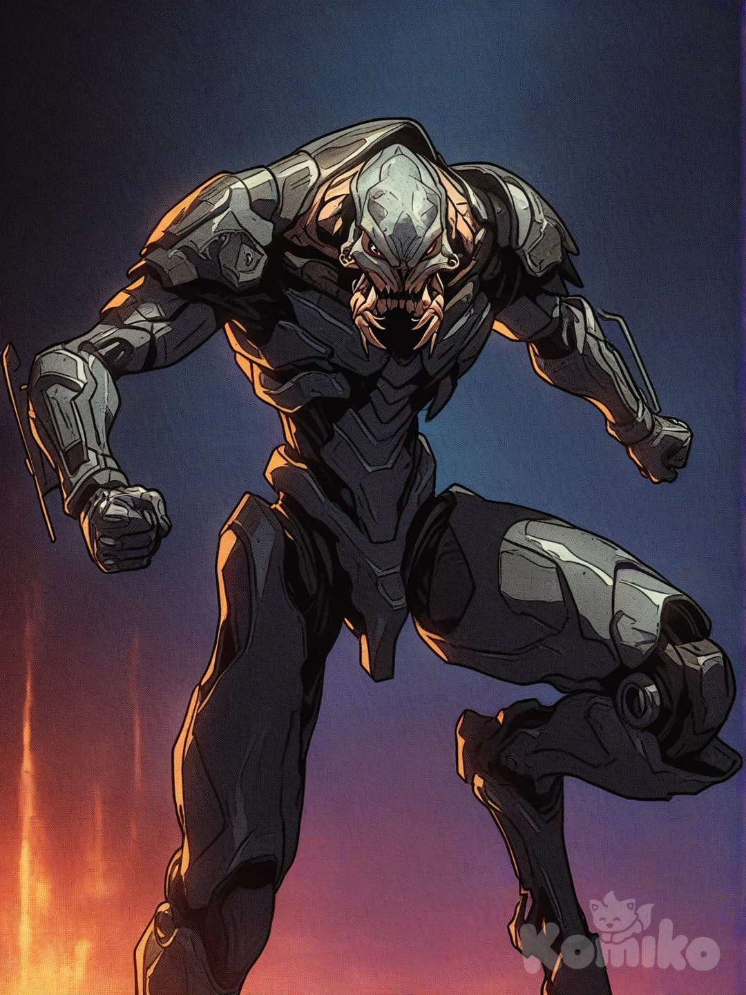 [action-manga-style], Sangheili Covenant Zealot Halo 2.