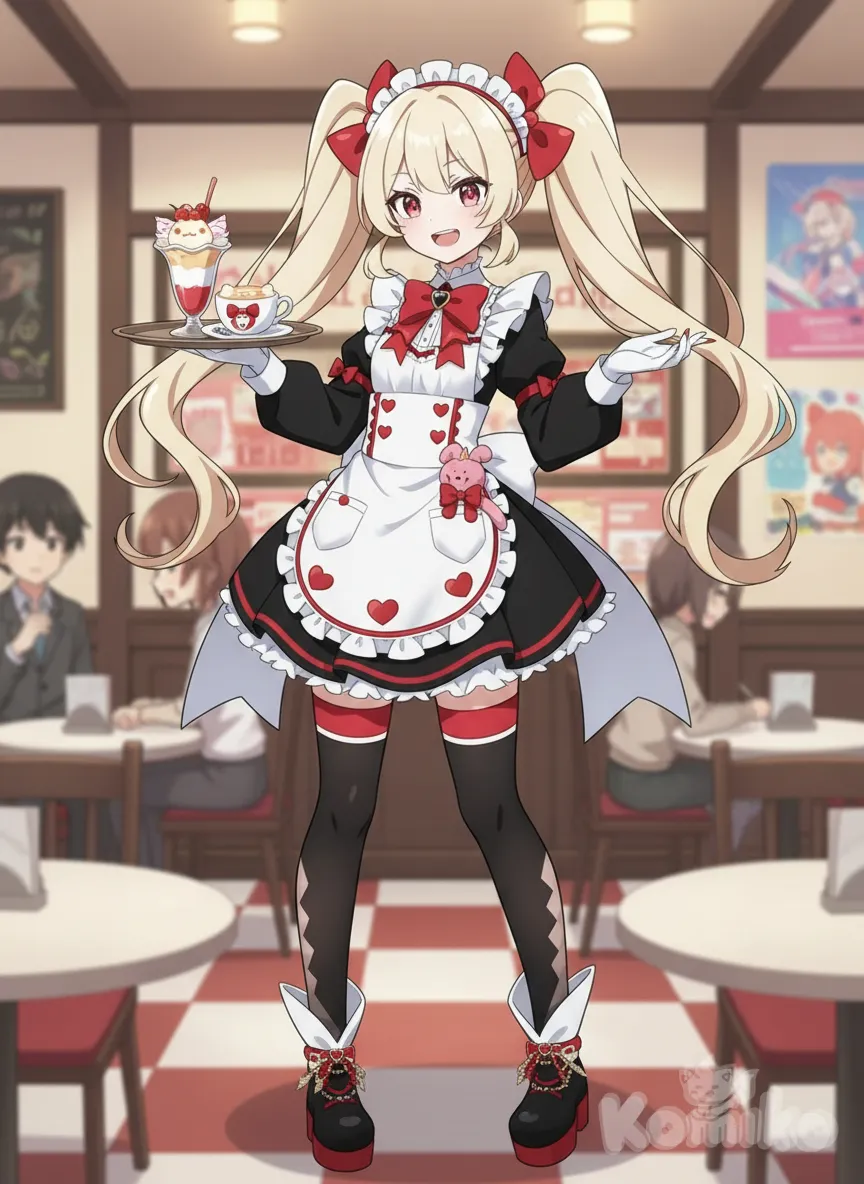 <rin-34h0>, maid café, official art, vocaloid