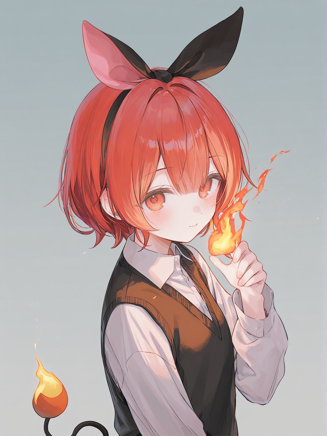 @Tepig, [soft-pastel-style], human form