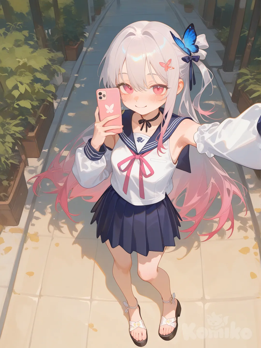 [soft-shading-style], @alice-6KbJ, school uniform, selfie