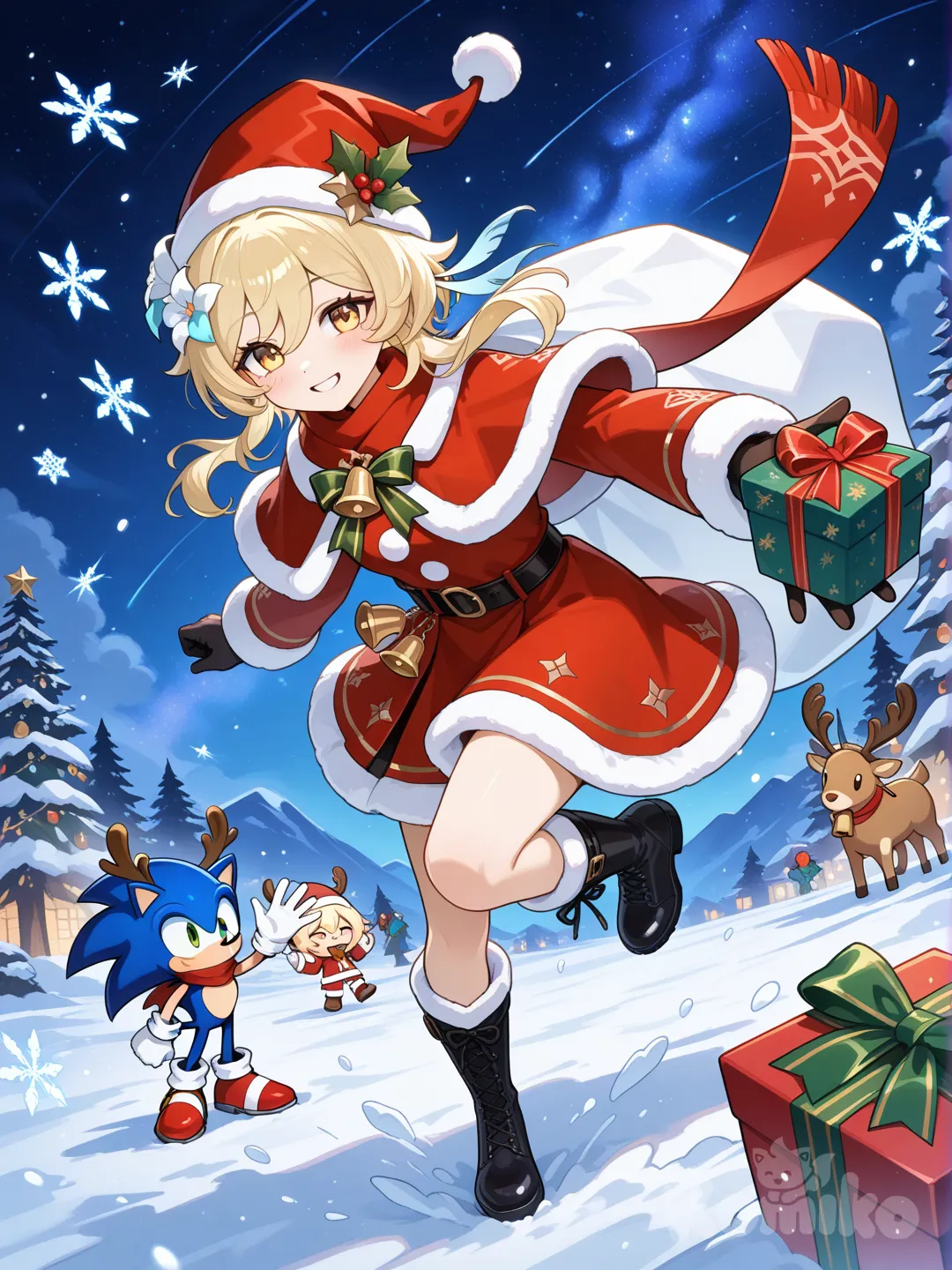 Sonic y Lumine AU Navideño