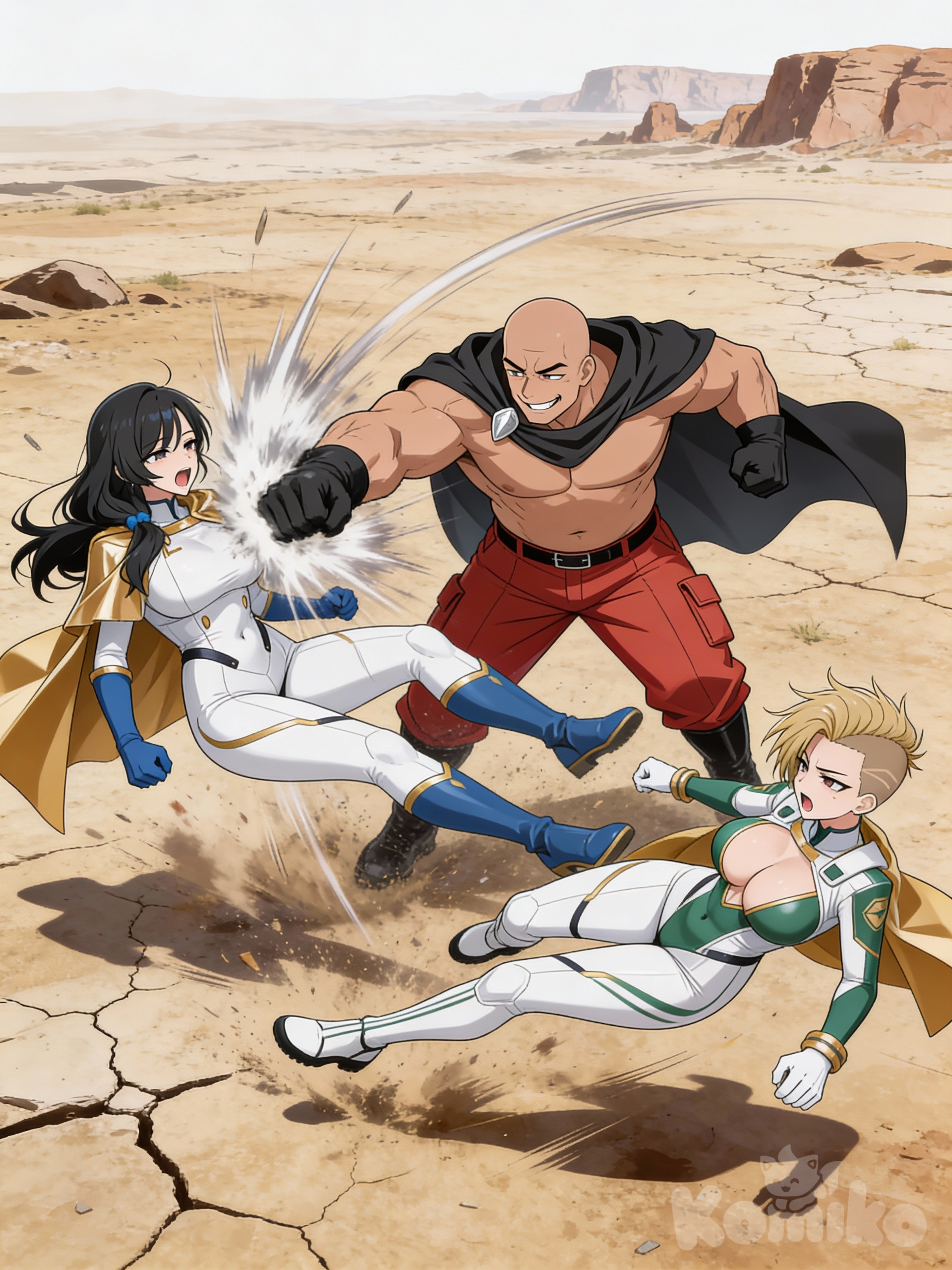 Lady Argentina & Rumisentai Green Vs Bald Cape (Part 2)