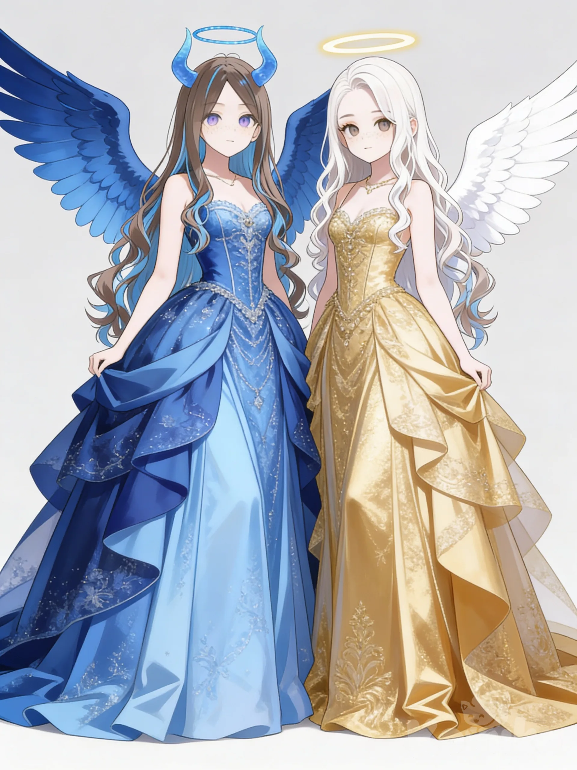 @elora-everfield-uAPh, @nyx-plains-Ts5H
Put them in ball gowns in their respective colors